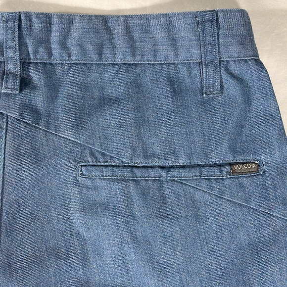 Volcom mens slate blue basic flat front 10" inseam chino shorts - size 28 - Picture 5 of 12